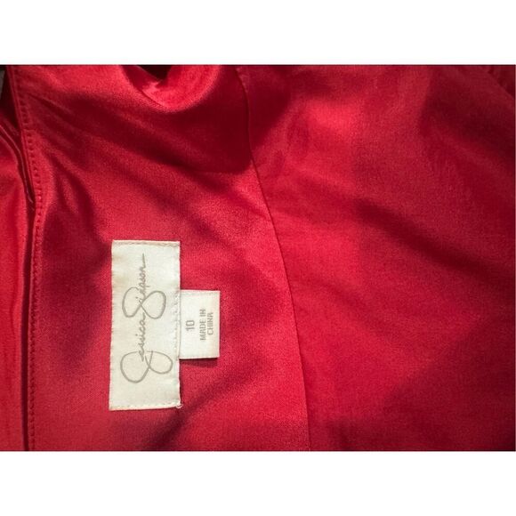 Jessica Simpson red off shoulder dress size 10 night out party - Picture 8 of 9